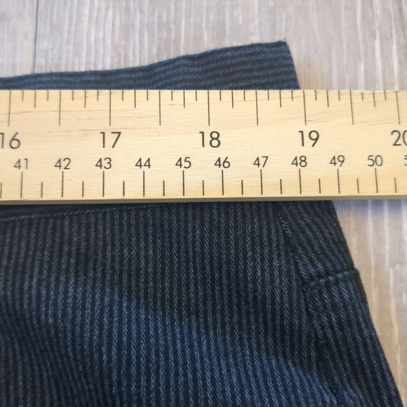 NWOT Guy Laroche Paris Pants Mens 38 Chino Black Stripe Business Formal Casual - Picture 10 of 13